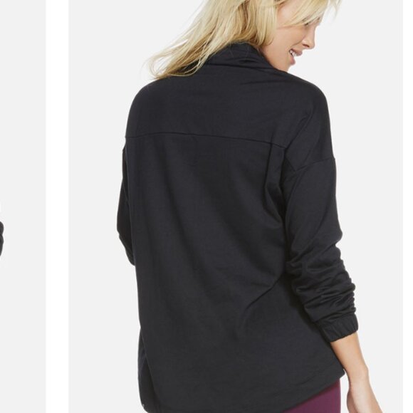 Fabletics Black Europa Pullover Terry Sweatshirt Size Medium - Picture 2 of 11